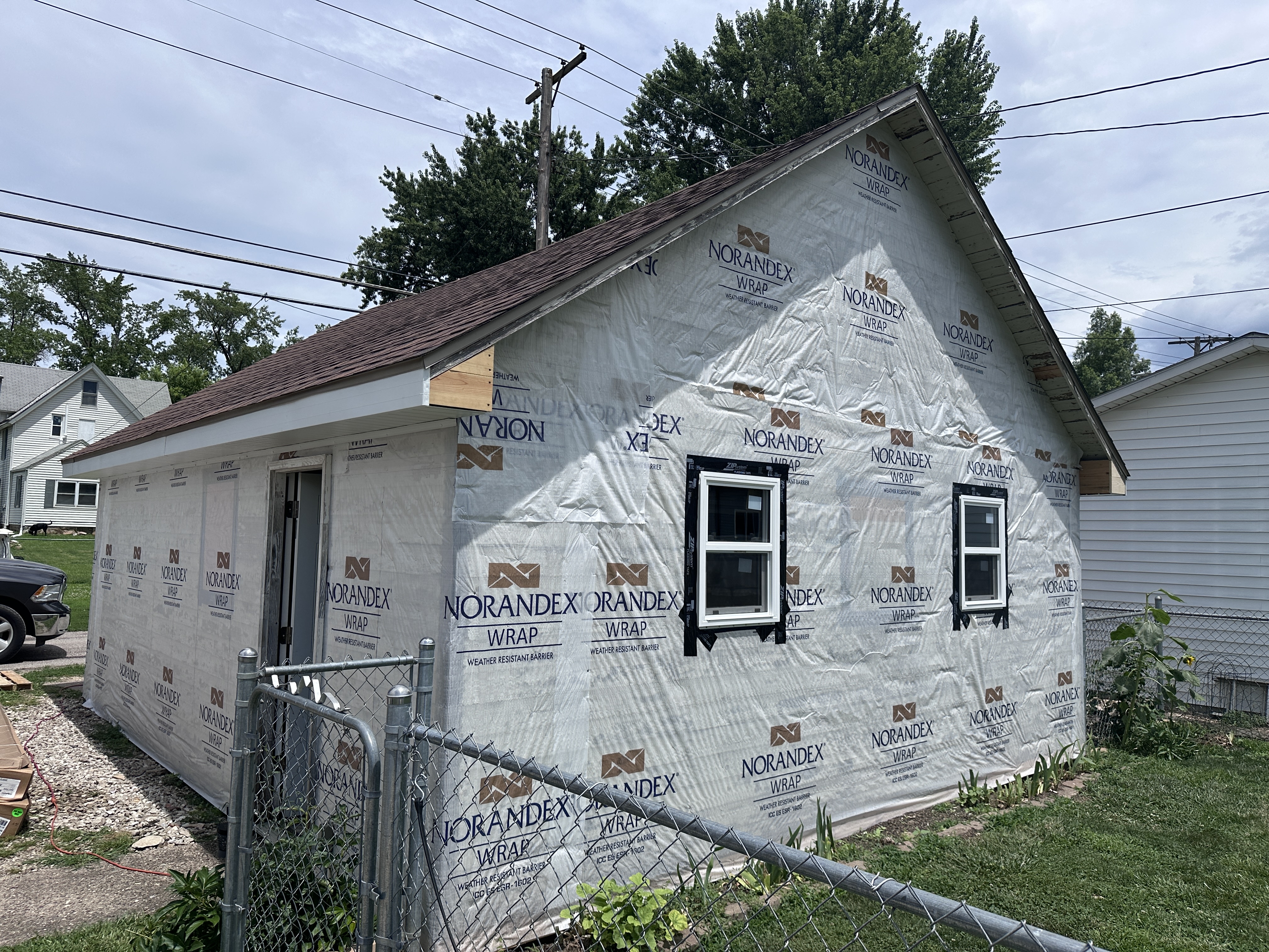 During Norandex Housewrap Install